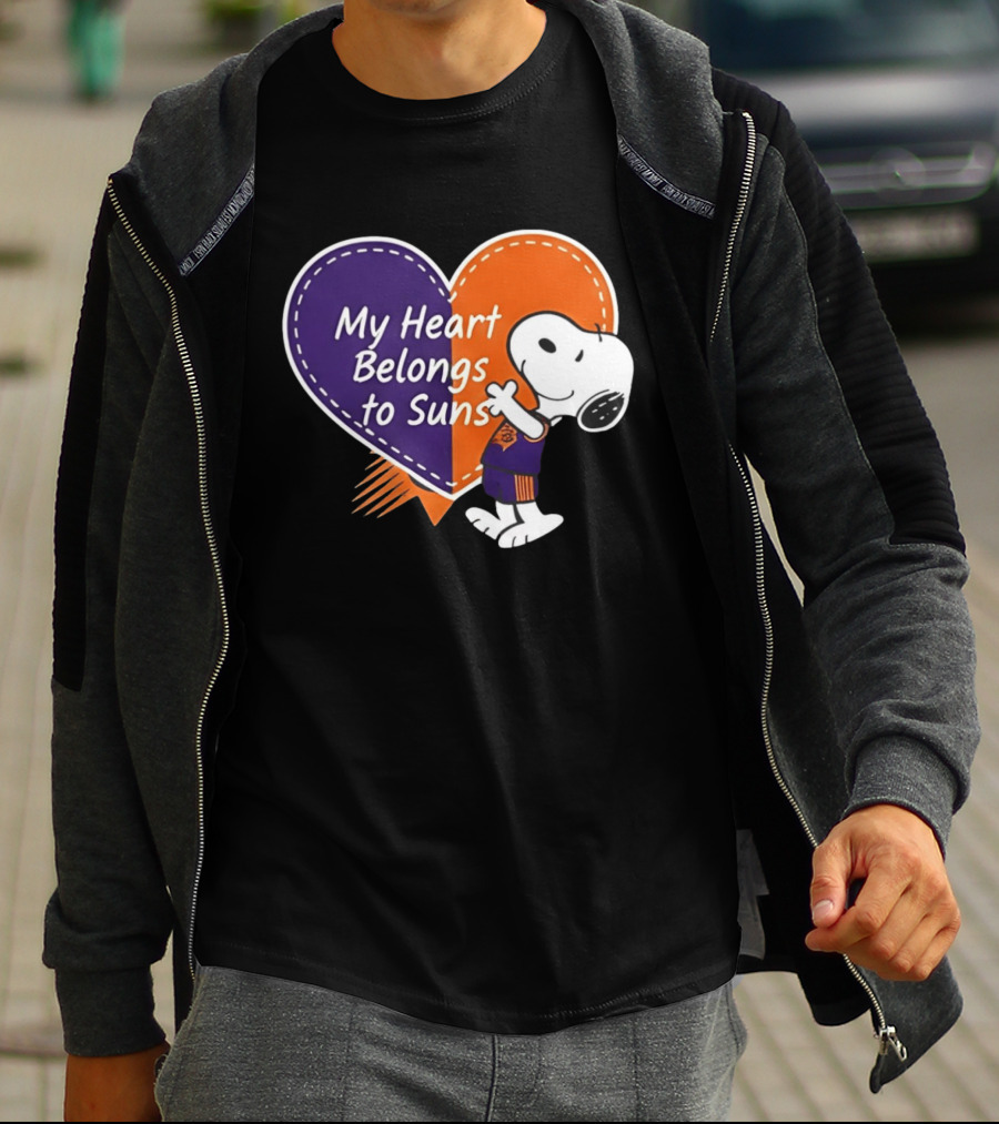 My Heart Belongs To Suns Snoopy Phoenix Suns Valentine 2026 T-Shirt
