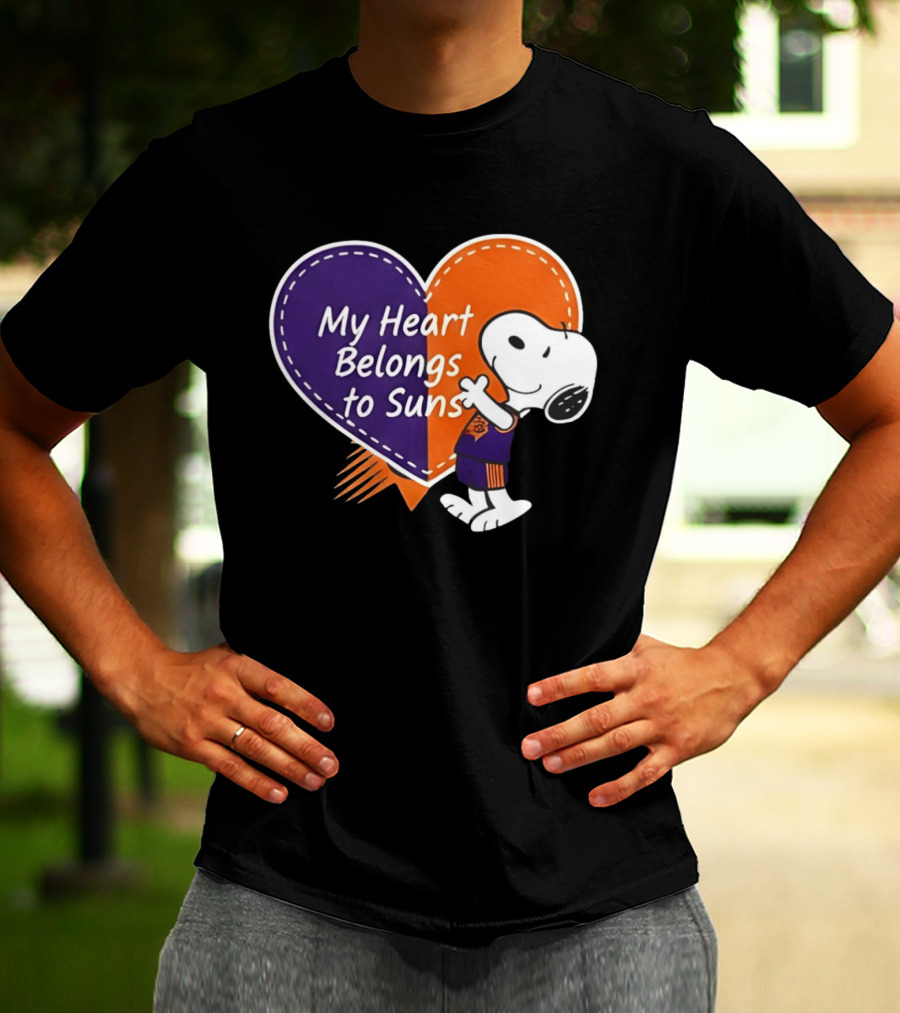 My Heart Belongs To Suns Snoopy Phoenix Suns Valentine 2026 T-Shirt