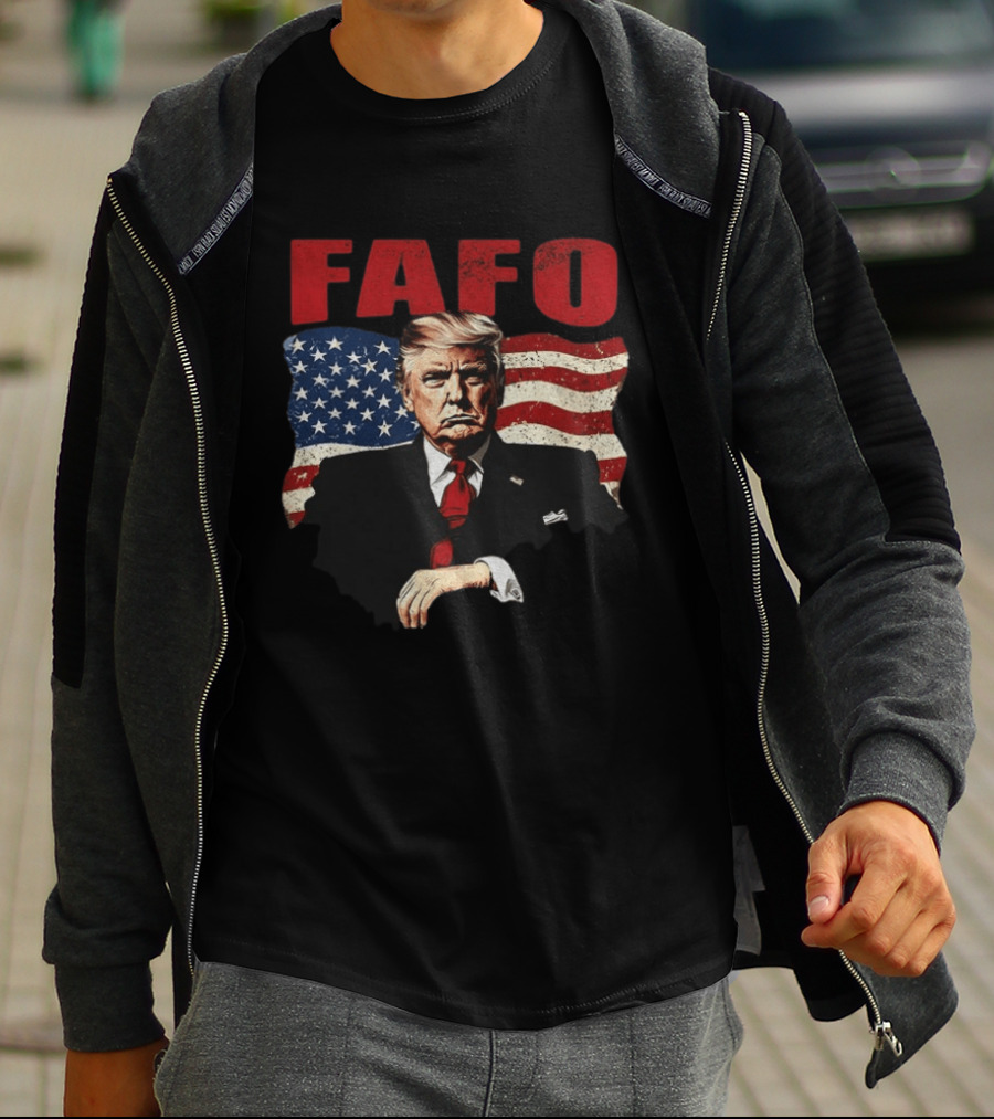 FAFO Trump F Around Find Out American Flag T-Shirt
