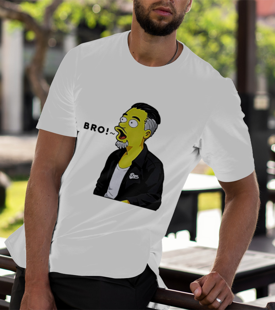 BRO The Simpson Basketball Player Inspired Character With Yellow Humor T-Shirt