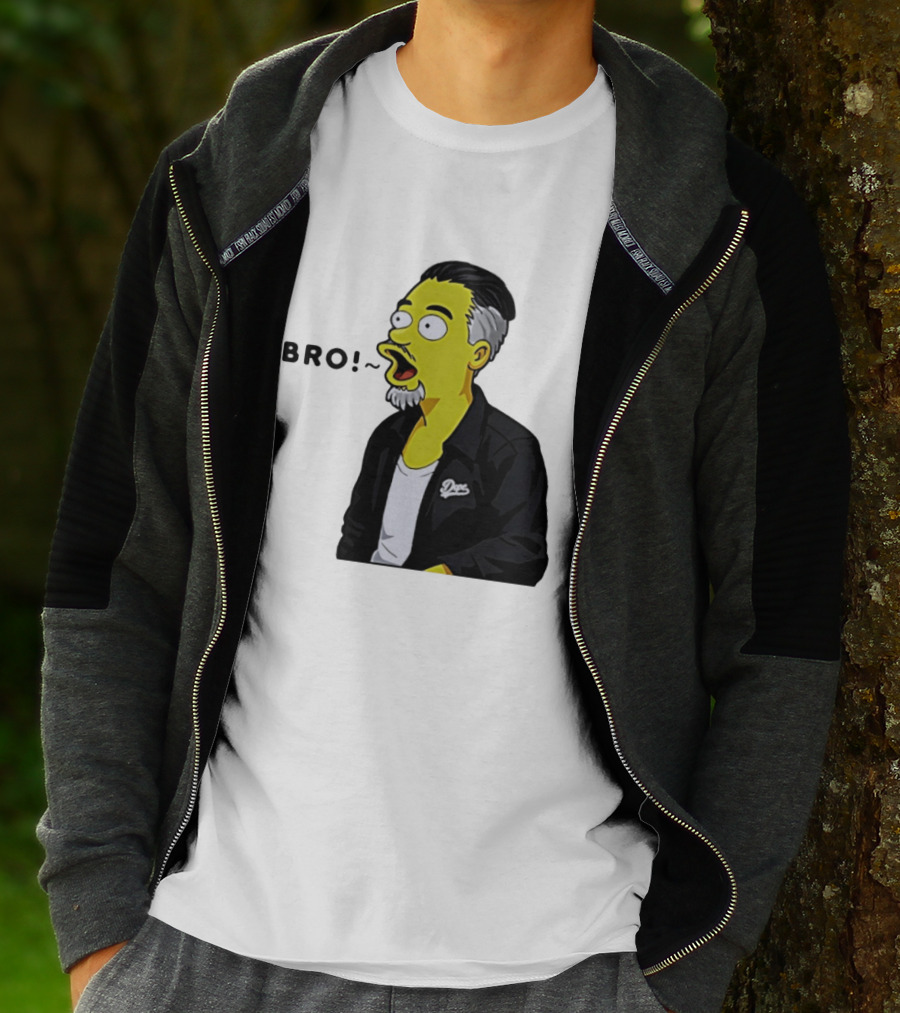 BRO The Simpson Basketball Player Inspired Character With Yellow Humor T-Shirt