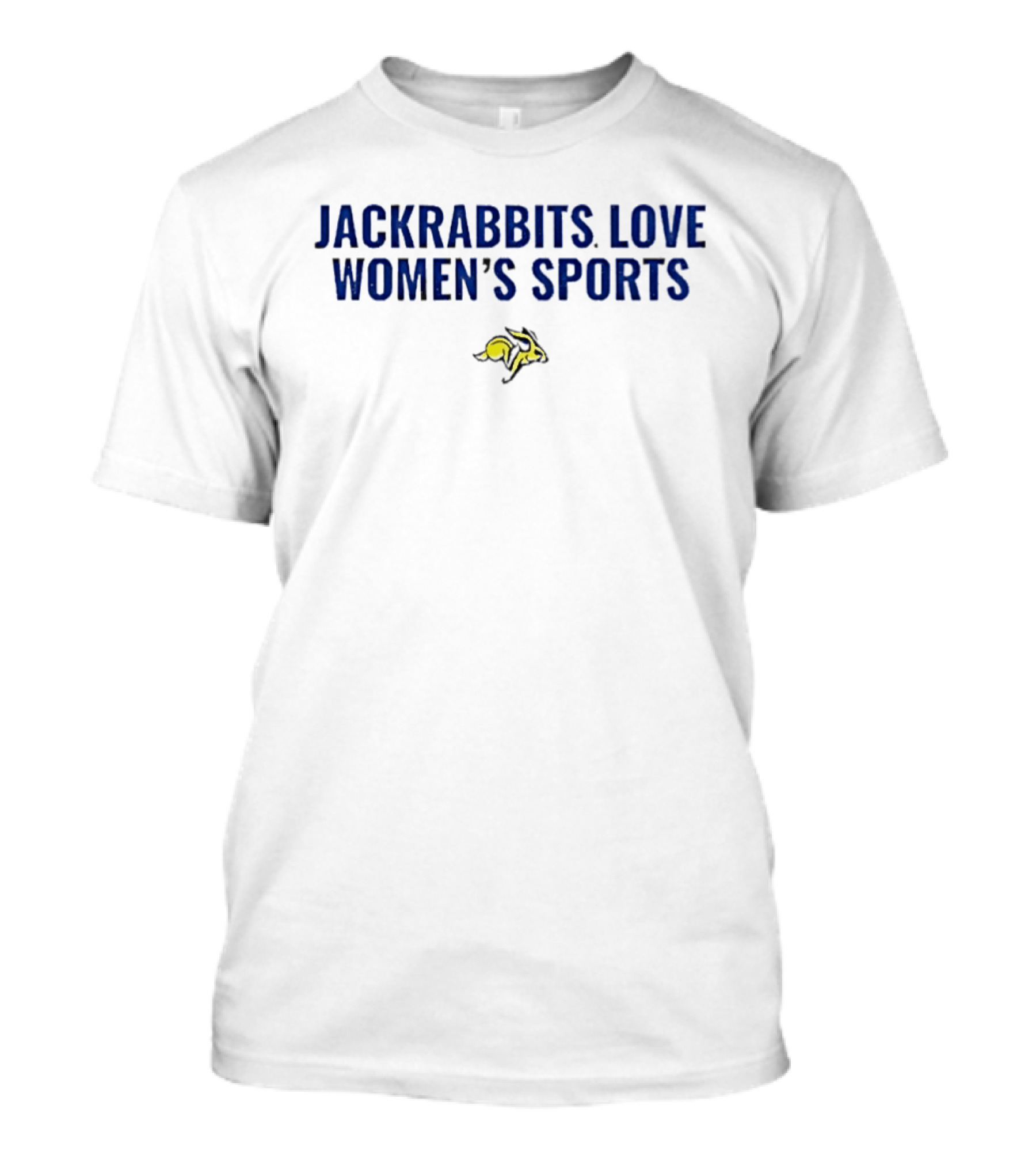 Jackrabbits Love Women's Sports Yellow Blue Jackrabbit T-Shirt
