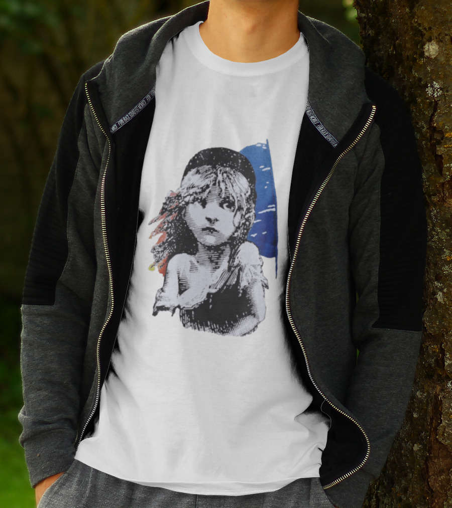 Les Miserables Cosette Vintage Illustration Blue Red T-Shirt