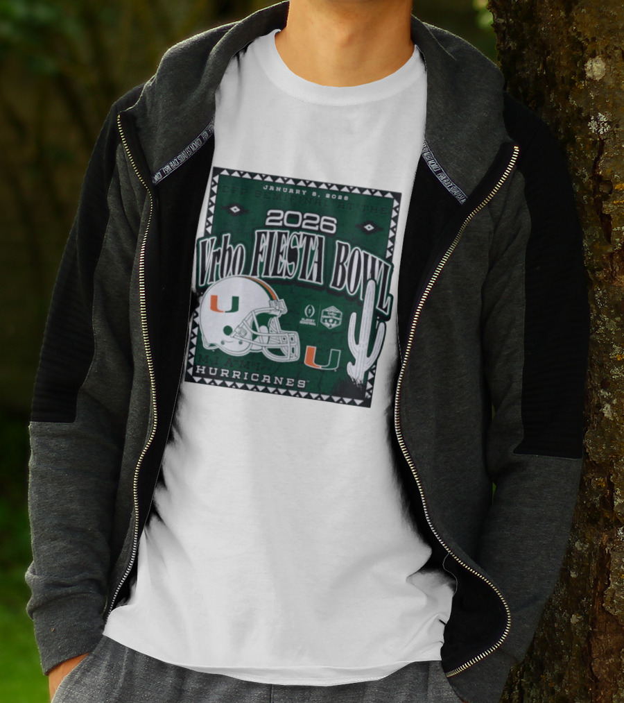 2026 Vrbo Fiesta Bowl Miami Hurricanes January 8 CFP Semifinal T-Shirt