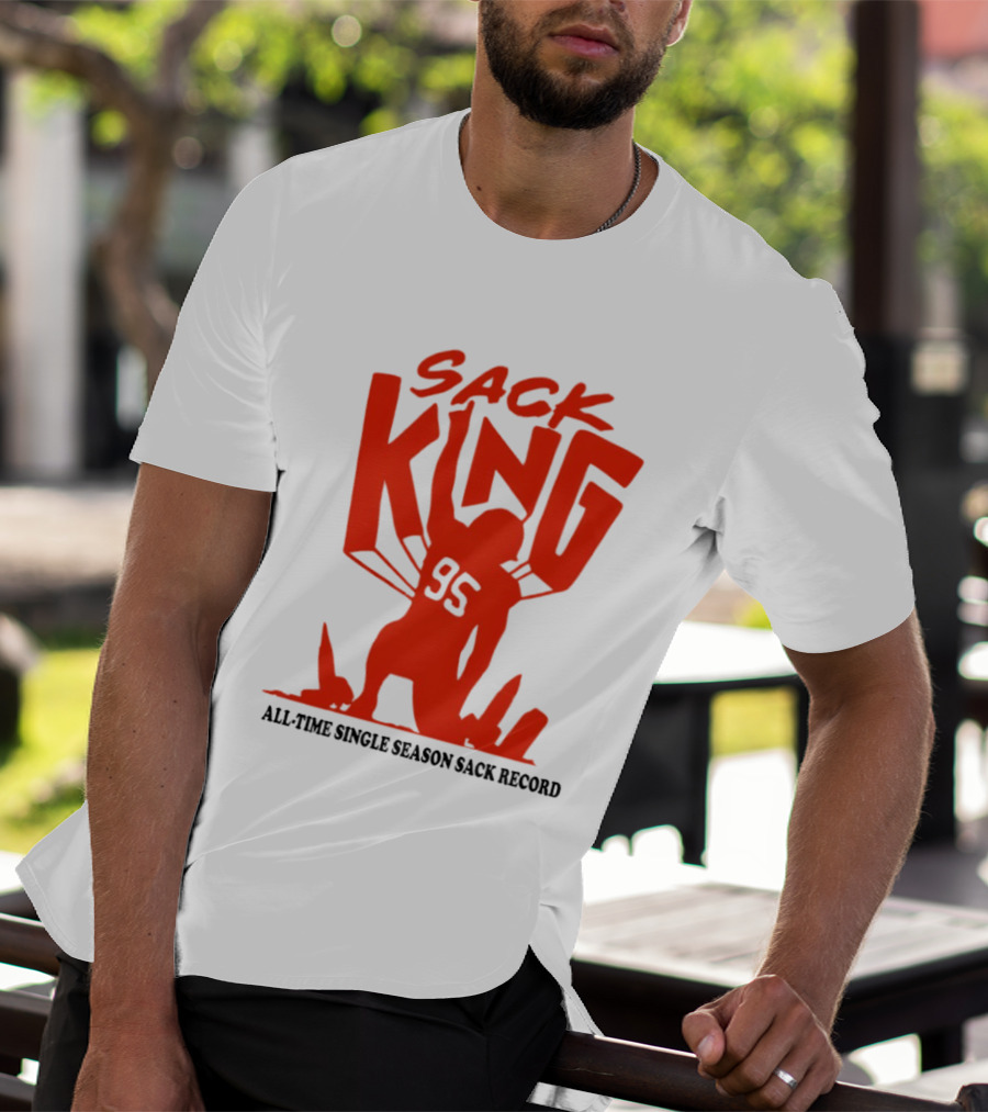 Myles Garrett 95 Sack King All Time Single Season Sack Record Cleveland Browns T-Shirt