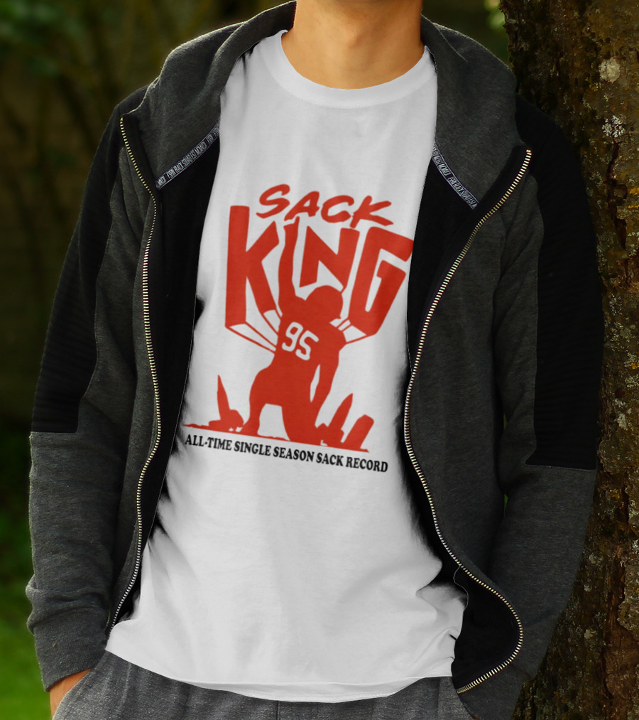 Myles Garrett 95 Sack King All Time Single Season Sack Record Cleveland Browns T-Shirt