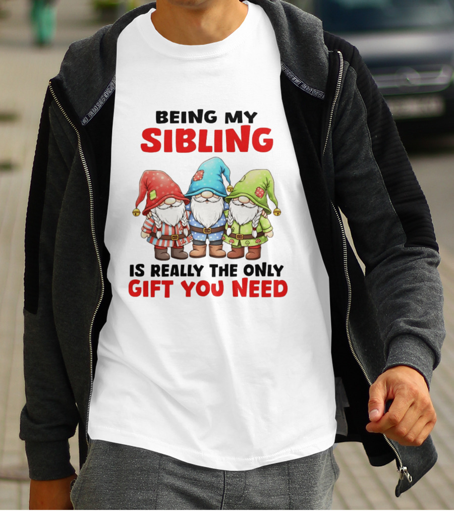 Being My Sibling Gnome Trio Is Really The Only Gift You Need T-Shirt