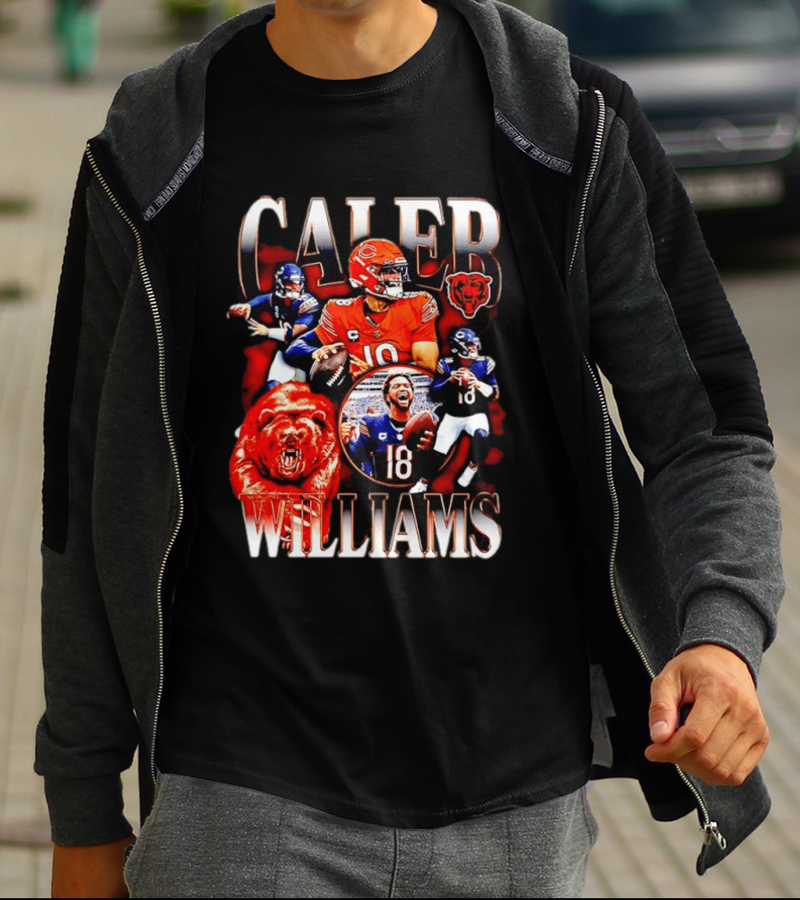 Caleb Williams Chicago Bears Quarterback Collaboration With Bear And Team T-Shirt