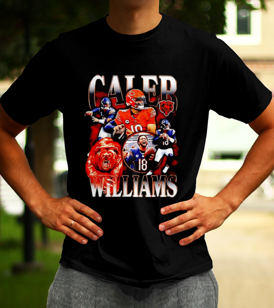 Caleb Williams Chicago Bears Quarterback Collaboration With Bear And Team T-Shirt