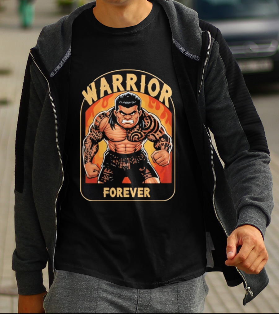 Warrior Forever Jimmy Uso Tattoo Style Cartoon T-Shirt