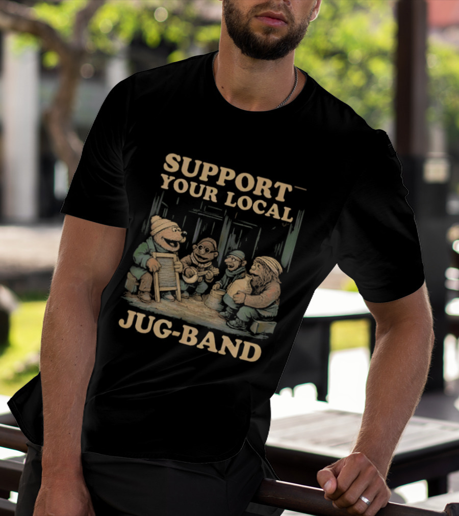 Support Your Local Jug Band Vintage Music Scene T-Shirt