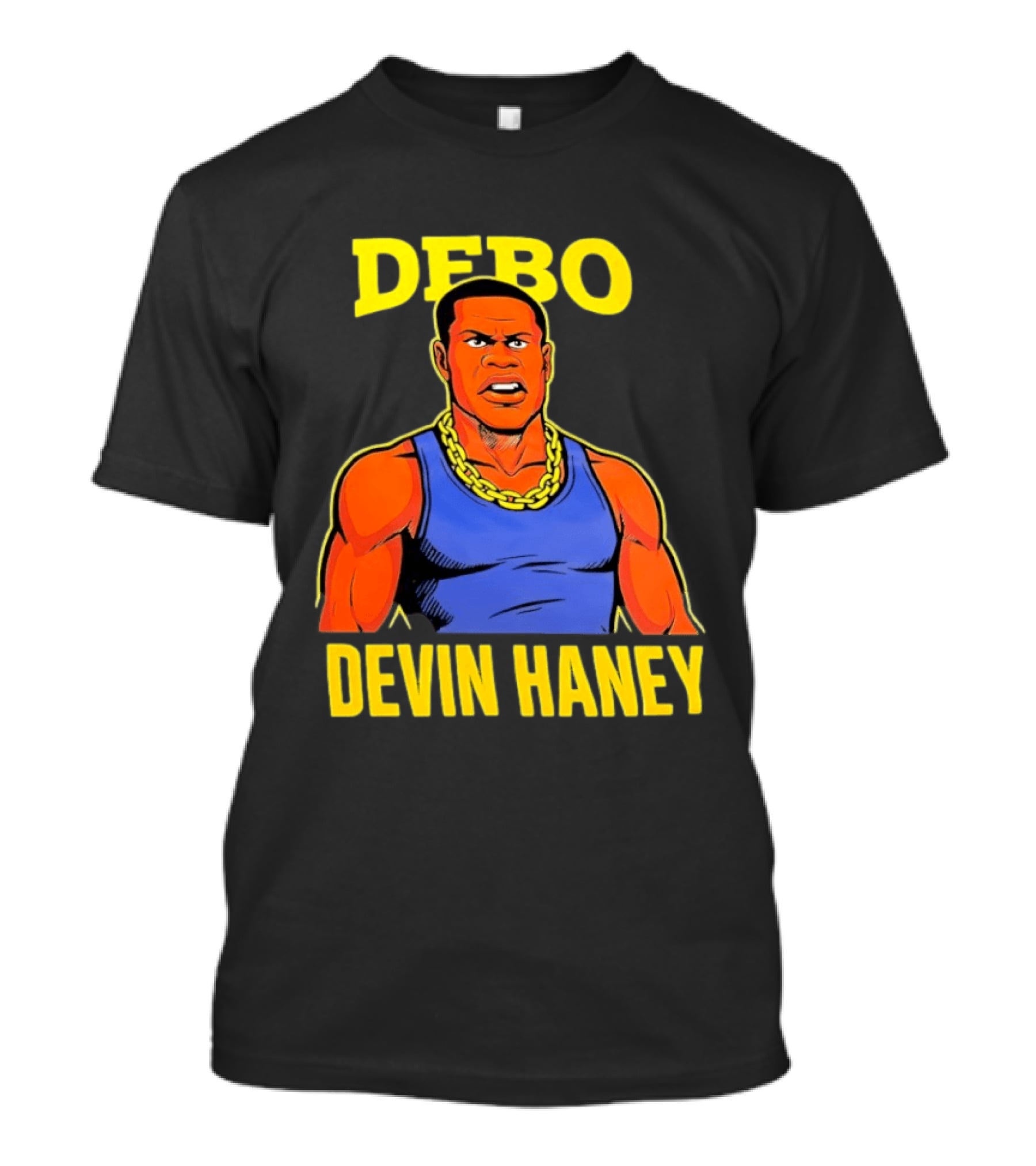DEBO Devin Haney Cartoon Chain Bold T-Shirt