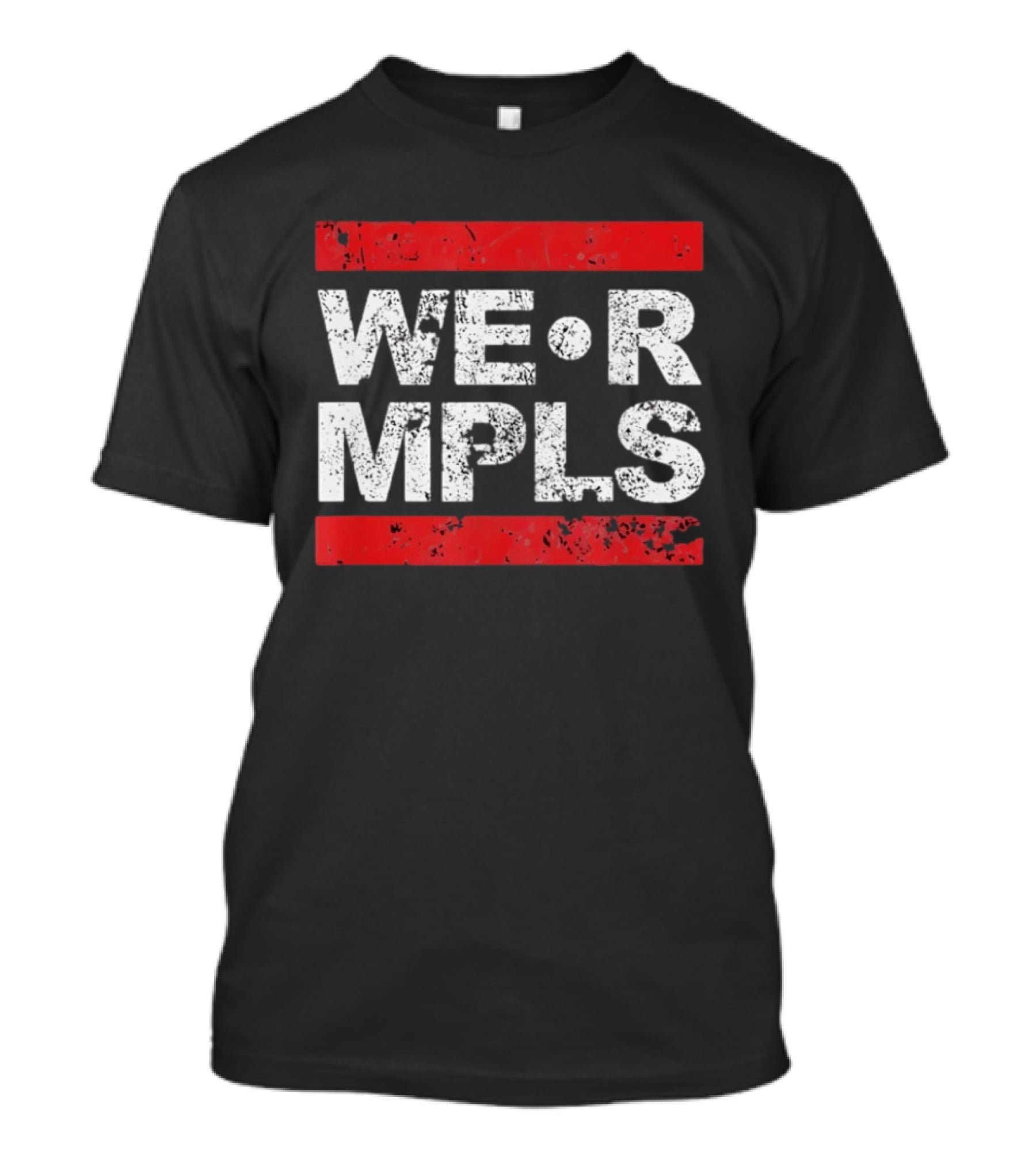 WE R MPLS Minneapolis Retro Distressed Bold T-Shirt