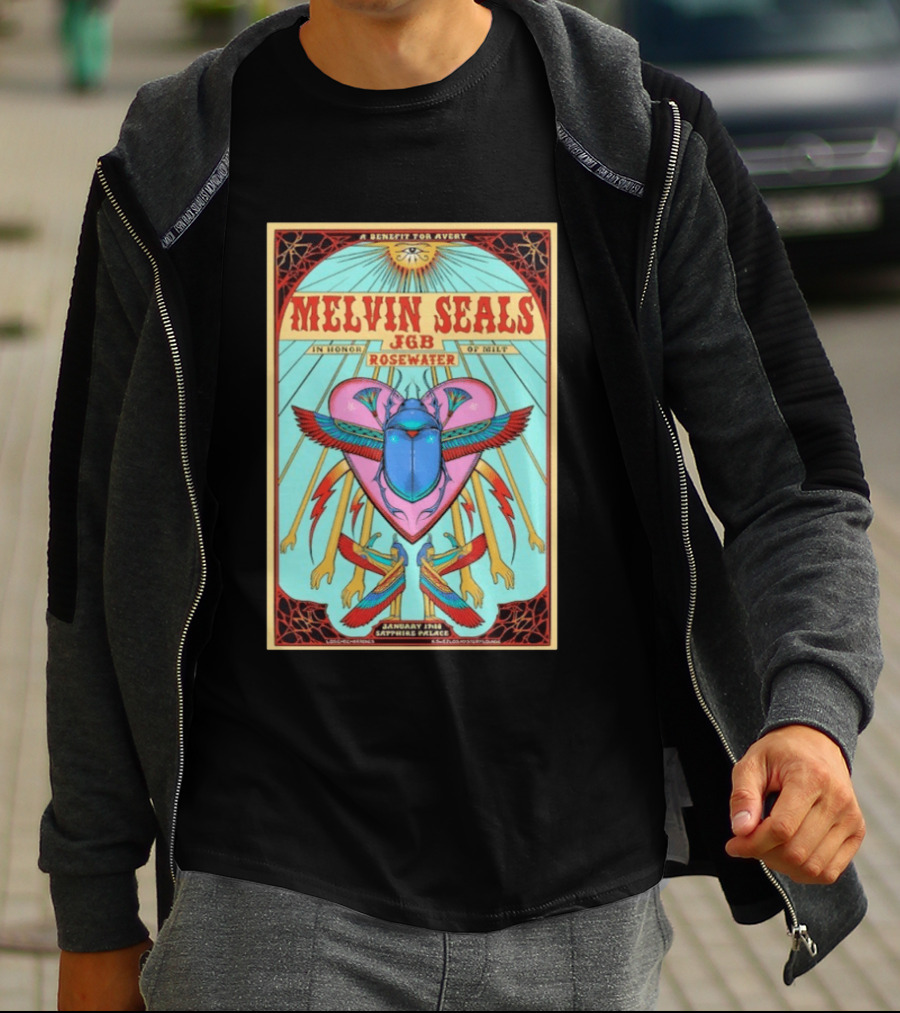 Melvin Seals JGB Rosewater Benefit For Avery January 11th Sapphire Palace T-Shirt