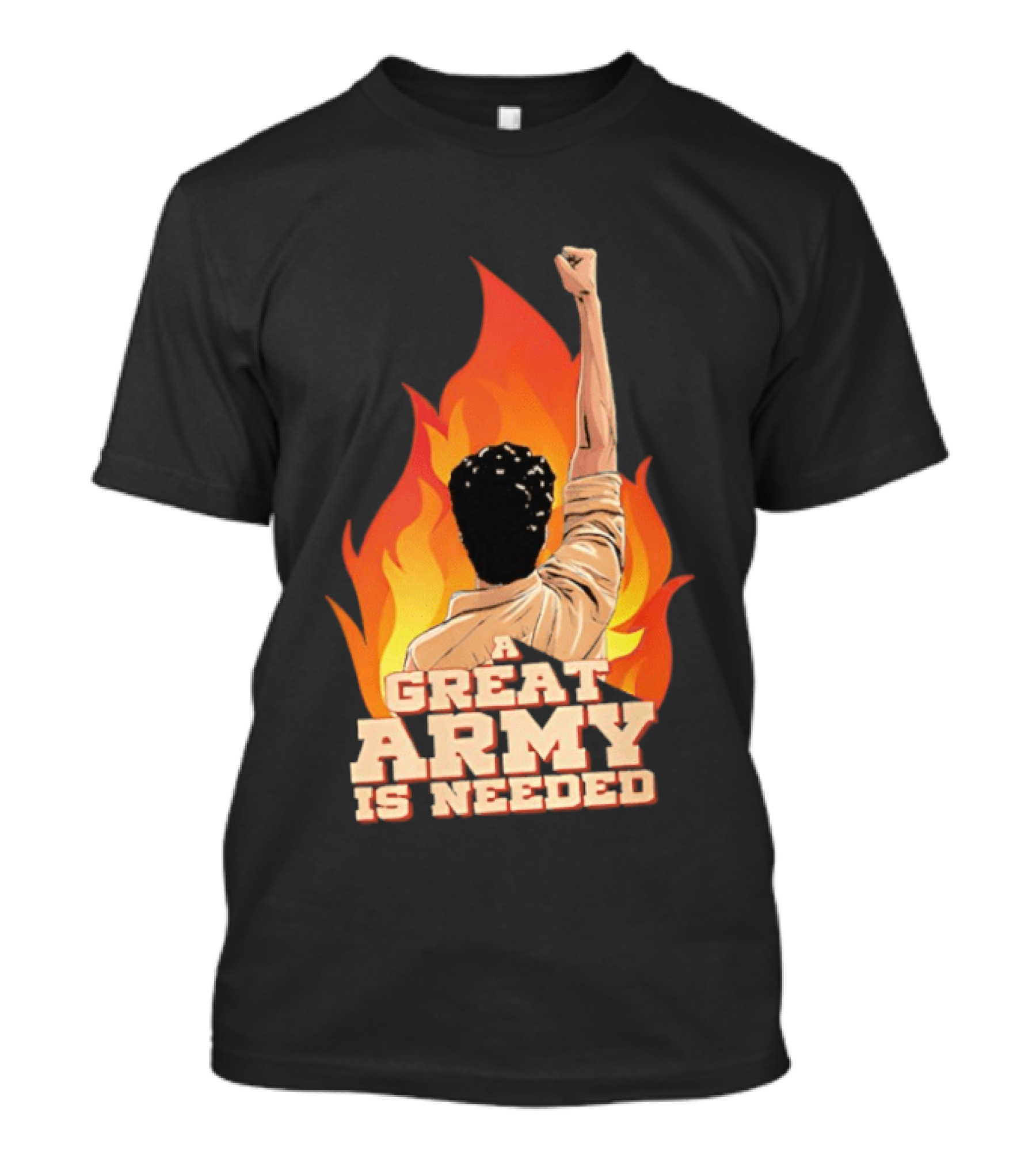 Parasakthi A Great Army Is Needed Raised Fist Flame T-Shirt
