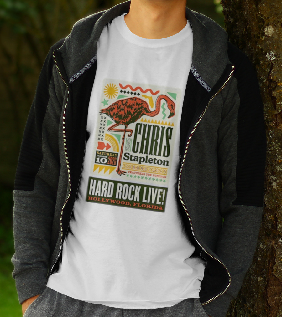 Chris Stapleton Featuring The Honchos Hard Rock Live Hollywood Florida January 10 2026 T-Shirt