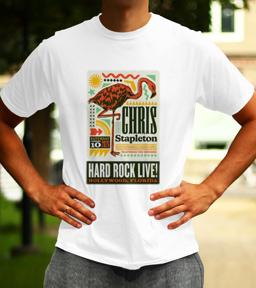 Chris Stapleton Featuring The Honchos Hard Rock Live Hollywood Florida January 10 2026 T-Shirt