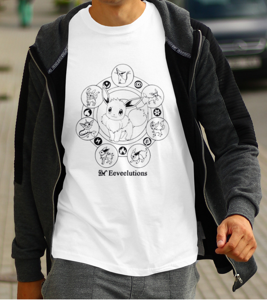8Thwndr Eeveelutions Pikachu Pokem T-Shirt