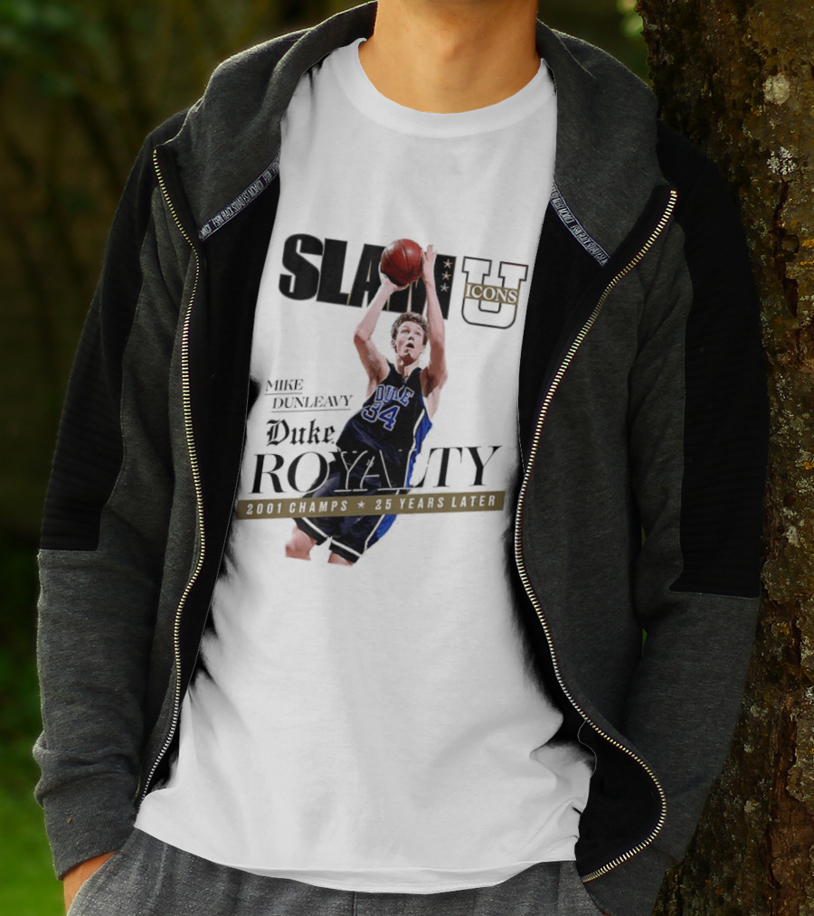 Slam U Mike Dunleavy Duke Royalty 2001 Champs 25 Years Later T-Shirt