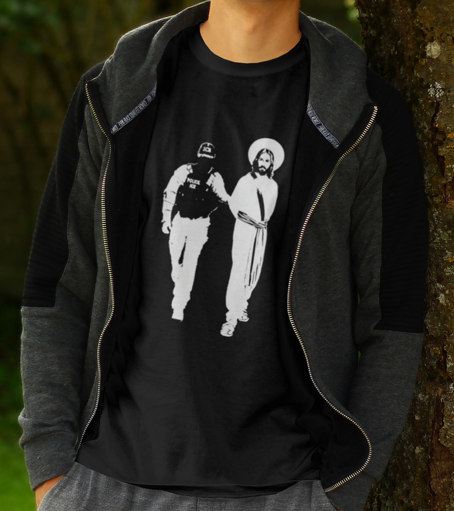 Anti Ice Jesus Arrested Iconic T-Shirt