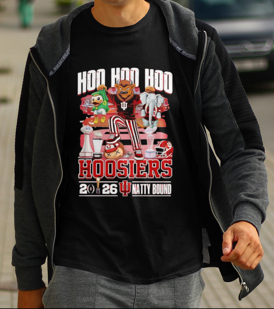 Hoo Hoo Hoo Hoosiers Indiana 2026 Natty Bound Trophy Celebration T-Shirt