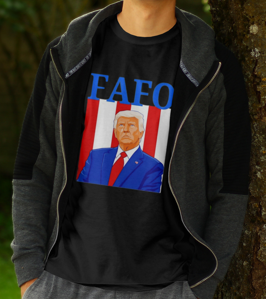 FAFO Trump USA Patriotic Bold Red White Blue T-Shirt