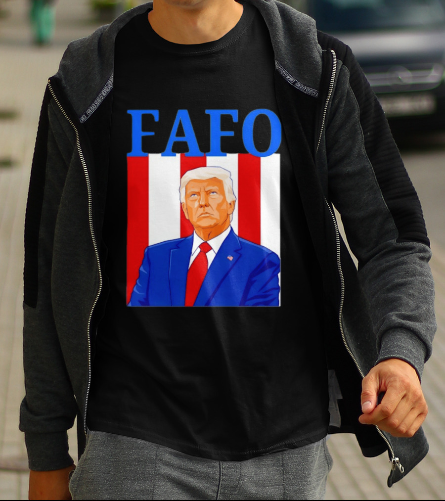 FAFO Trump USA Patriotic Bold Red White Blue T-Shirt