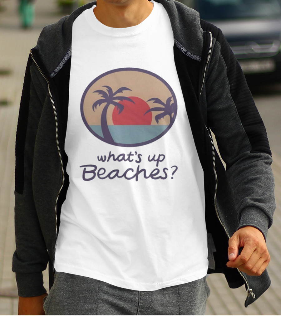 Brooklyn Nine Nine What's Up Beaches Red Sunset Palm Trees T-Shirt