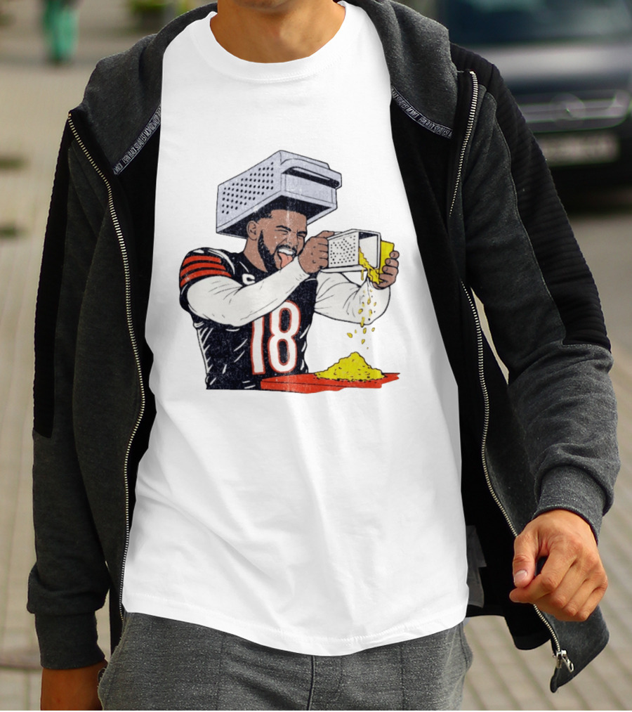 Caleb Williams Cheese Grater Chicago Bears Football Comedy T-Shirt