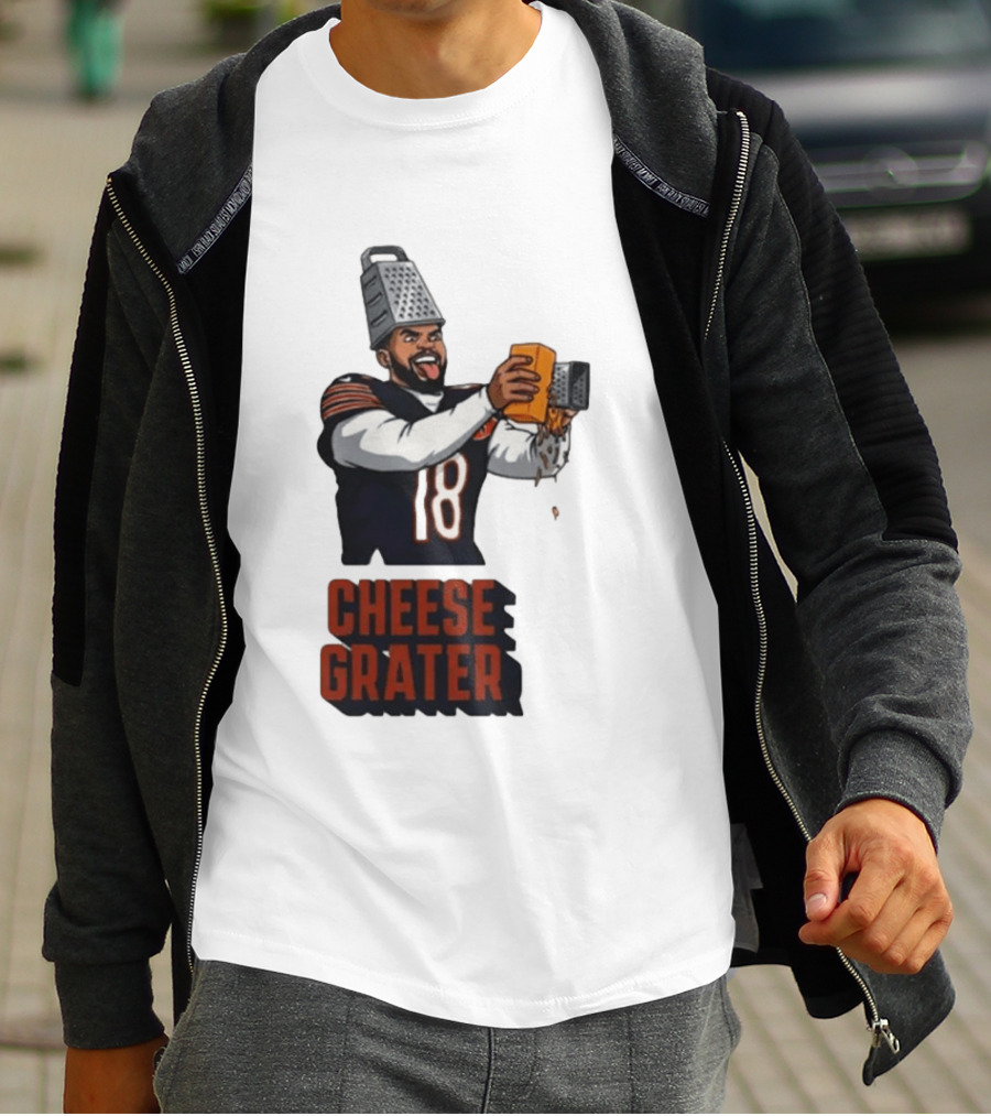 Caleb Williams Cheese Grater Chicago Football Humor T-Shirt