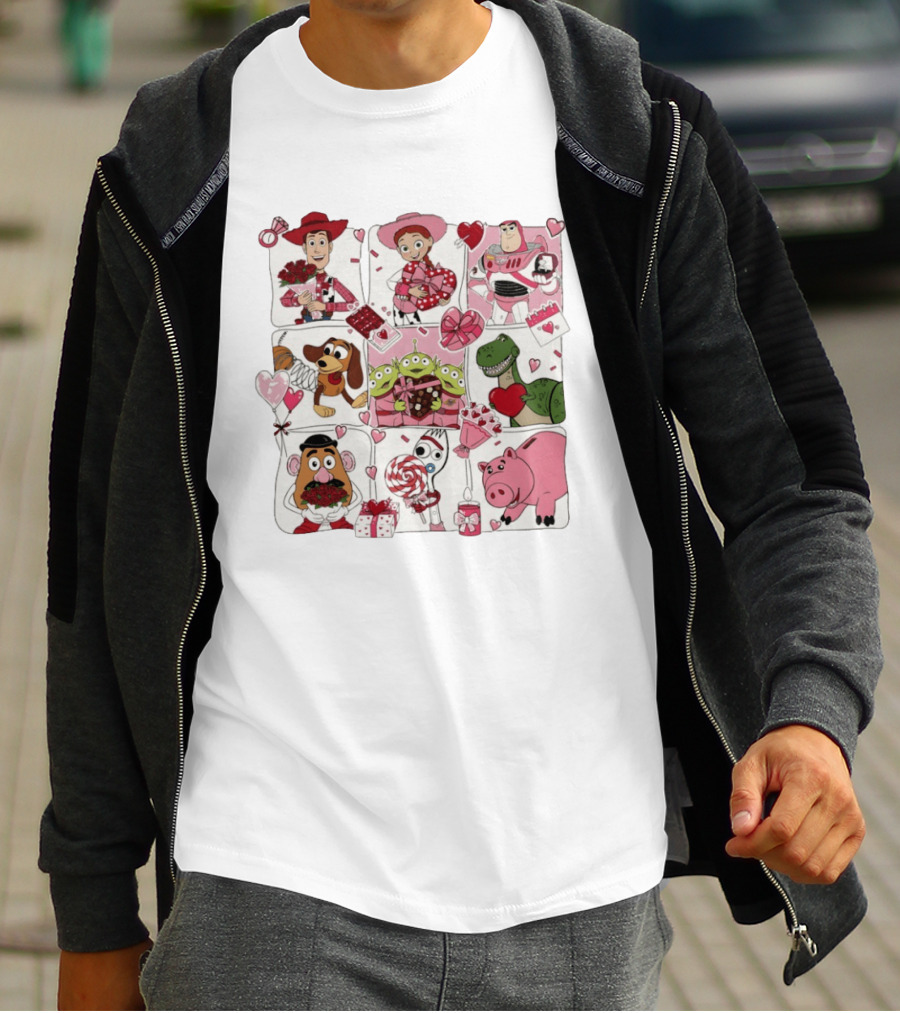 Cartoon Movie Pink Heart Valentine Coquette Valentine’s Day T-Shirt