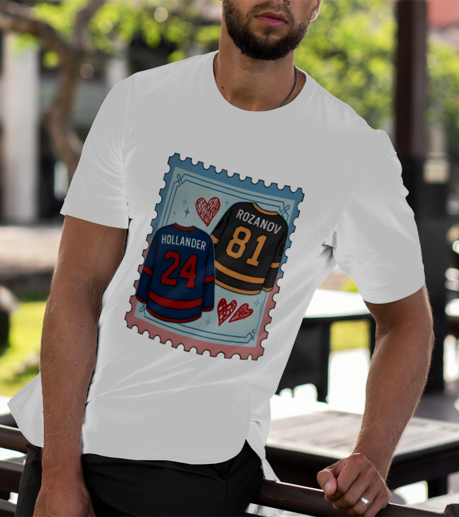 Hollander Rozanov 24 81 Hockey Romance Stamp T-Shirt