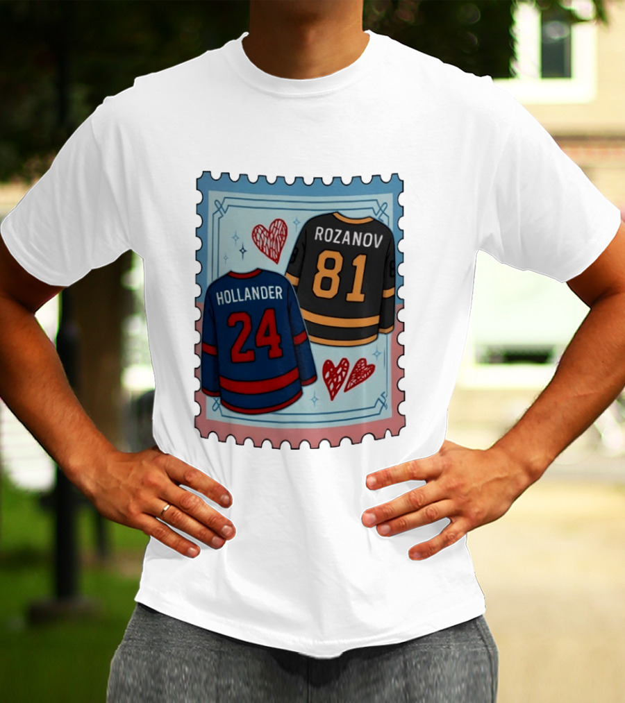 Hollander Rozanov 24 81 Hockey Romance Stamp T-Shirt
