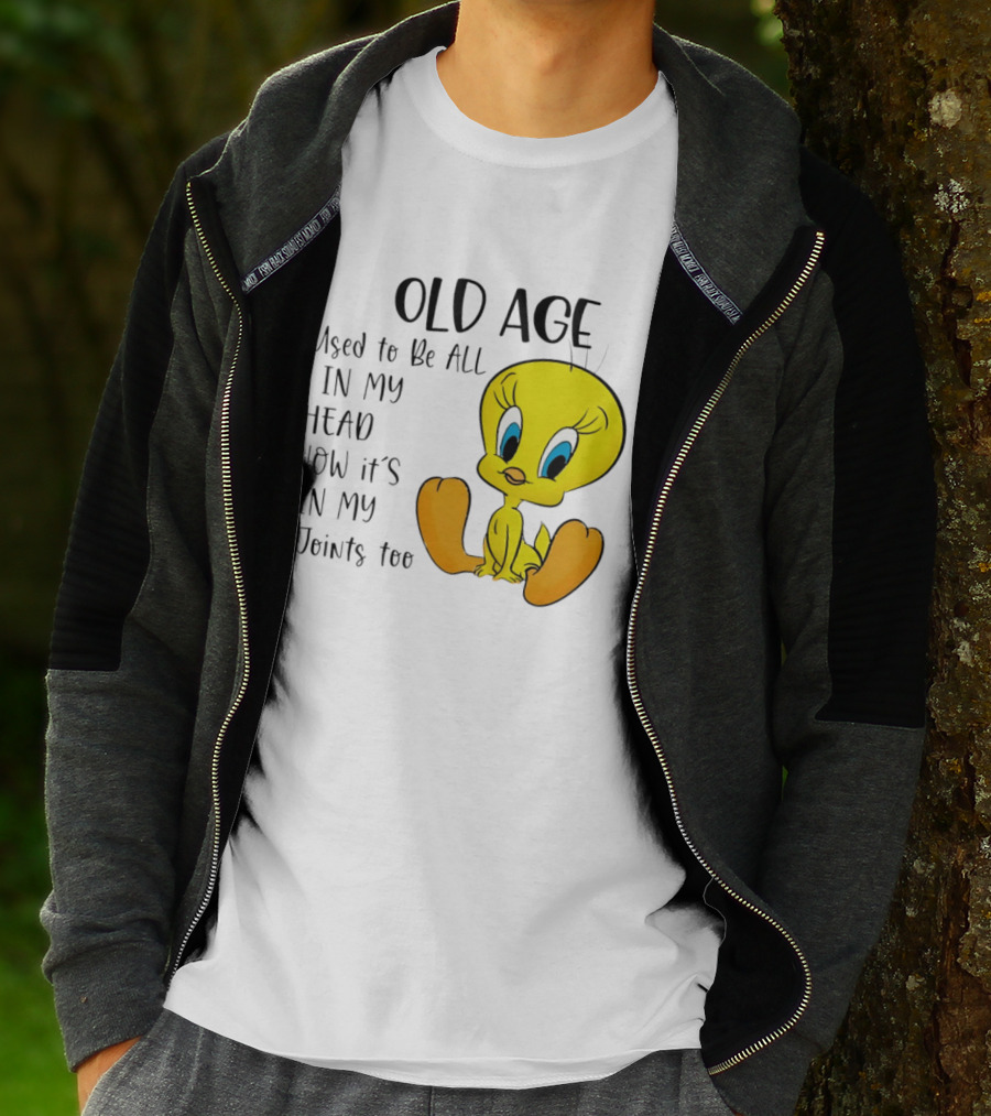 Old Age Tweety Used To Be All In My Head Now It's In My Joints Too T-Shirt