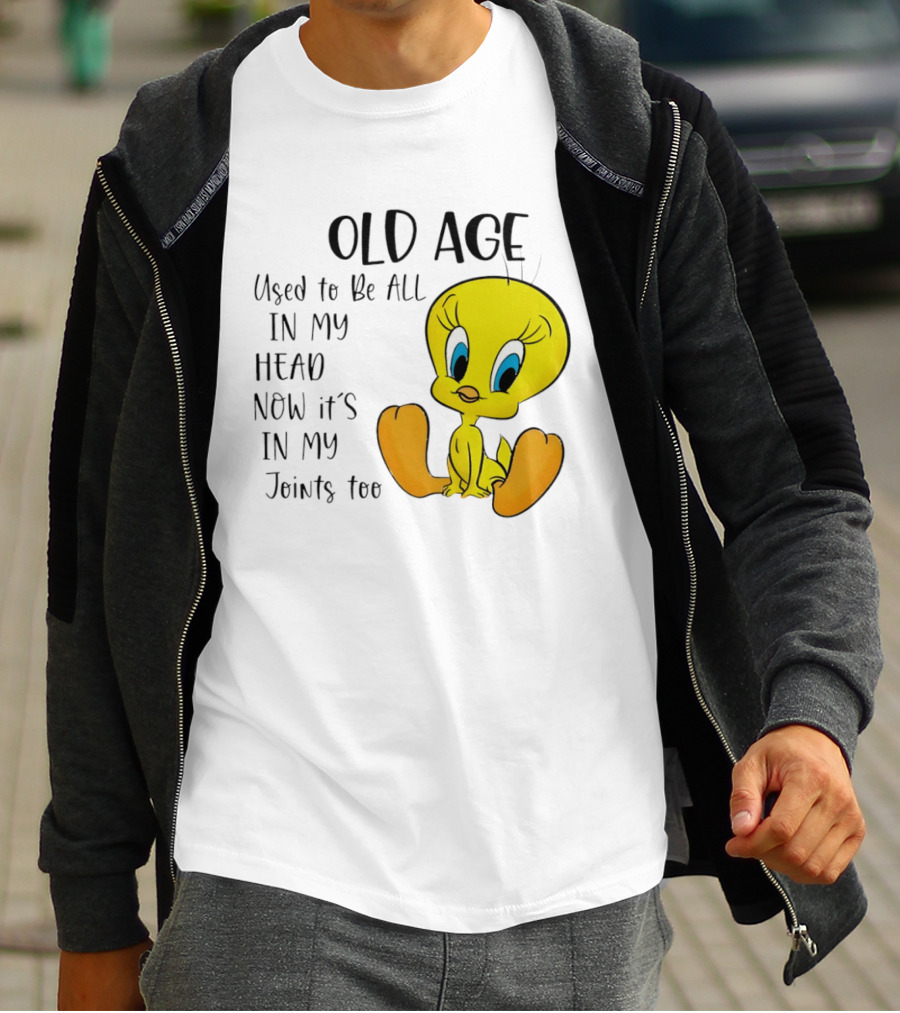 Old Age Tweety Used To Be All In My Head Now It's In My Joints Too T-Shirt