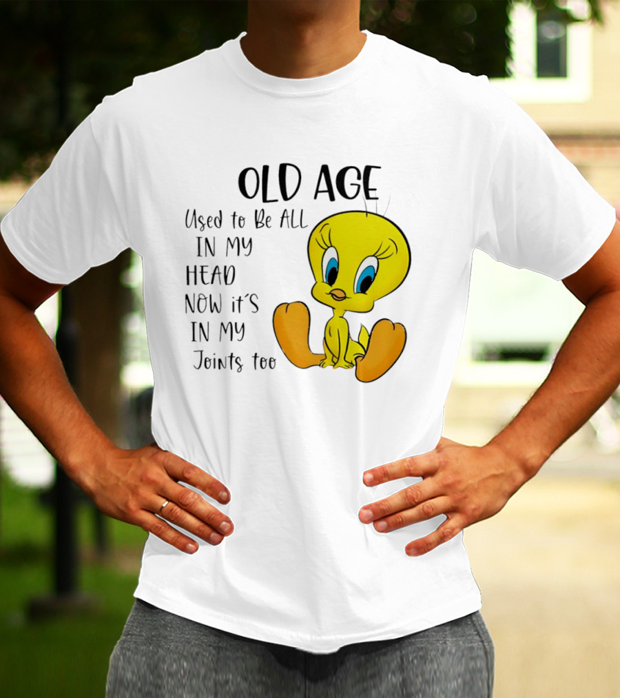 Old Age Tweety Used To Be All In My Head Now It's In My Joints Too T-Shirt