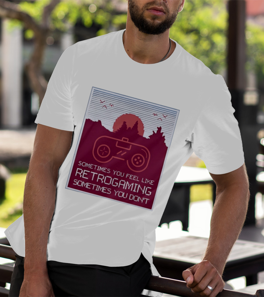 Sometimes You Feel Like Retrogaming Sometimes You Don't Controller Sunset Scene T-Shirt