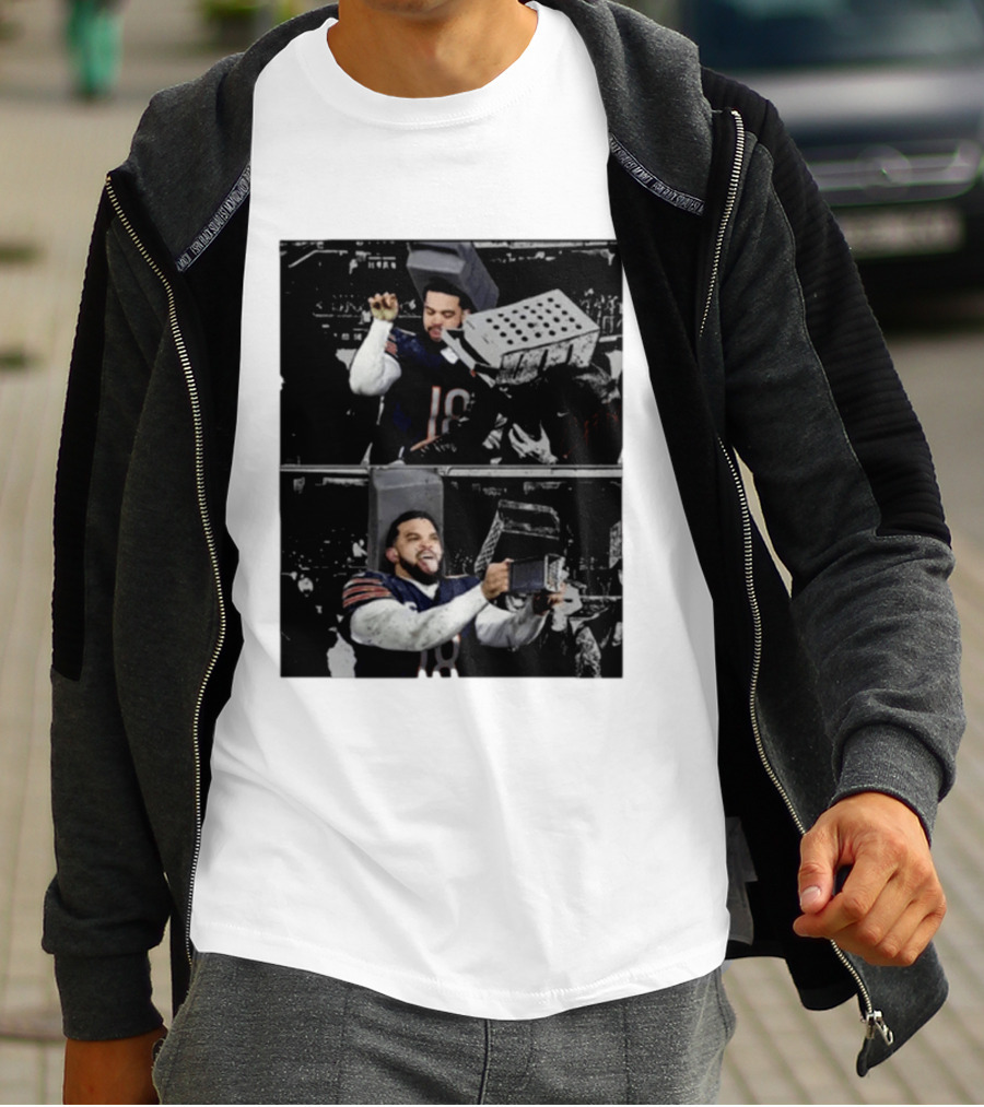 Caleb Cheese Grater Chicago Bear Football Fan Meme T-Shirt