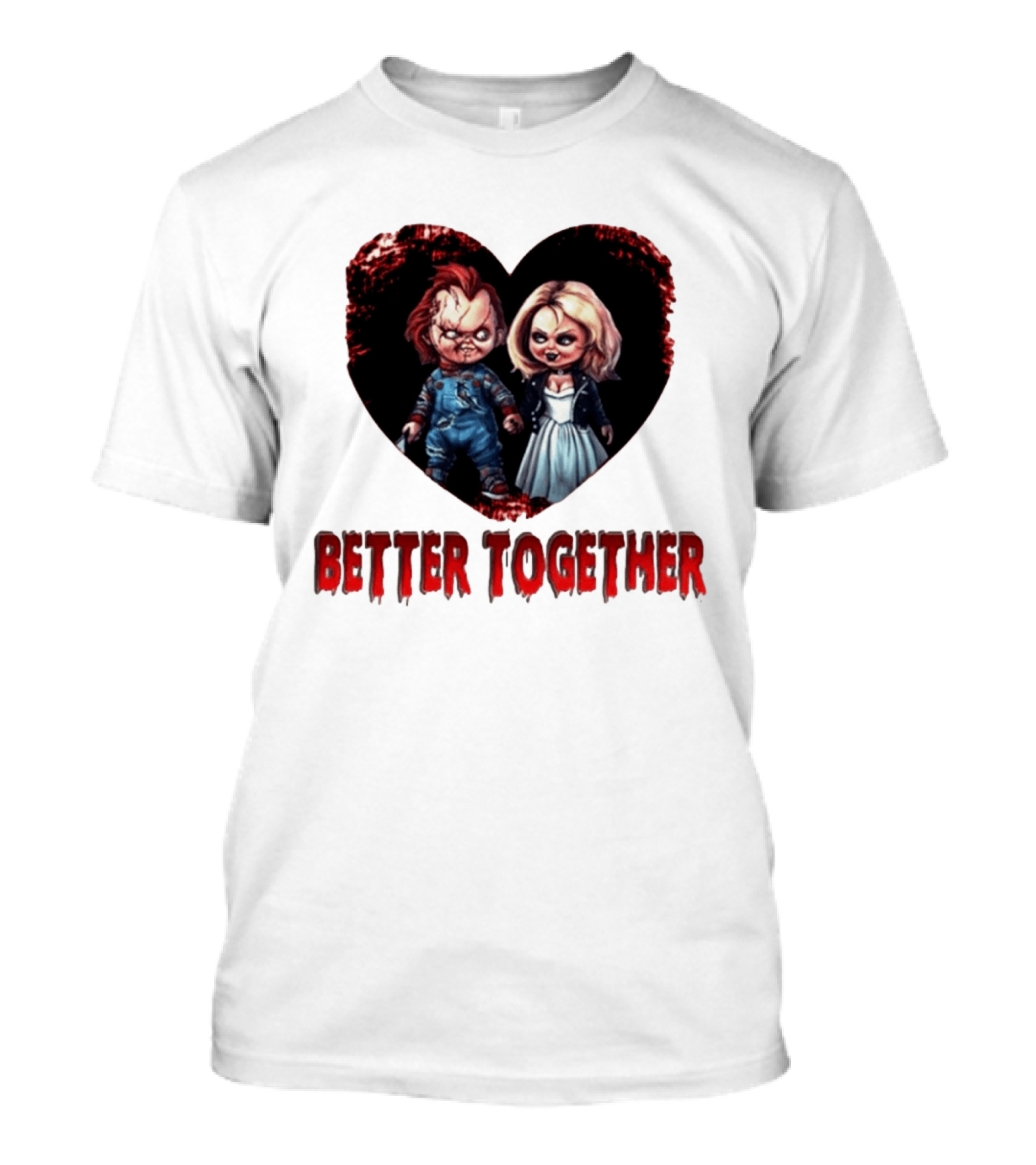 Chucky Bride Couple Honeymoon Horror Movie Better Together T-Shirt