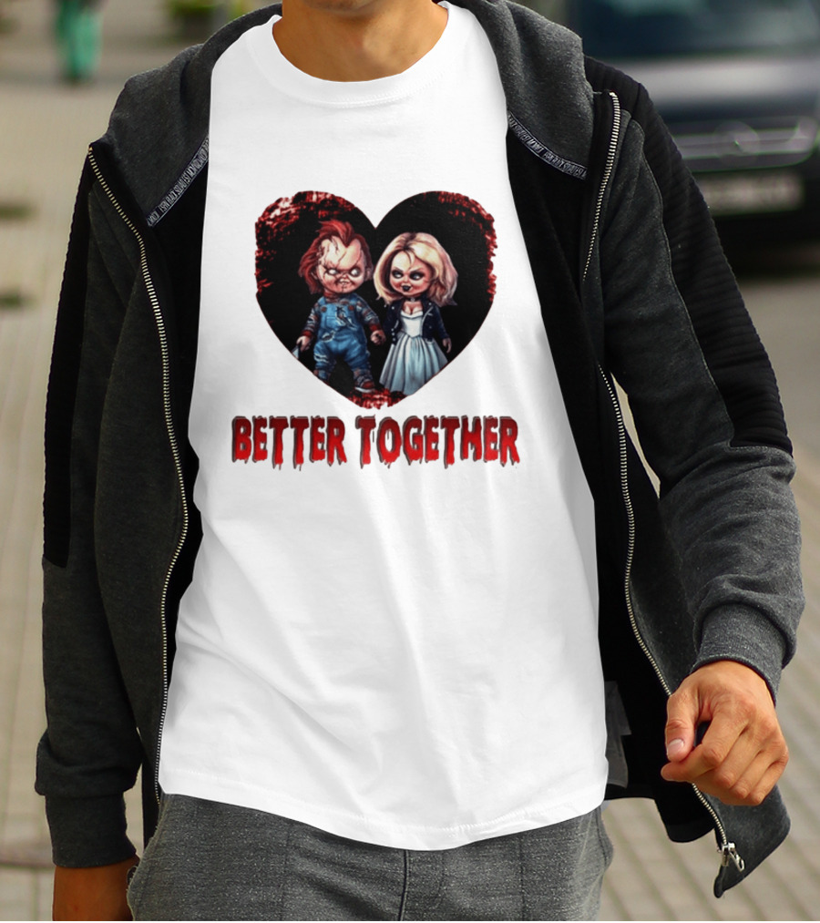Chucky Bride Couple Honeymoon Horror Movie Better Together T-Shirt
