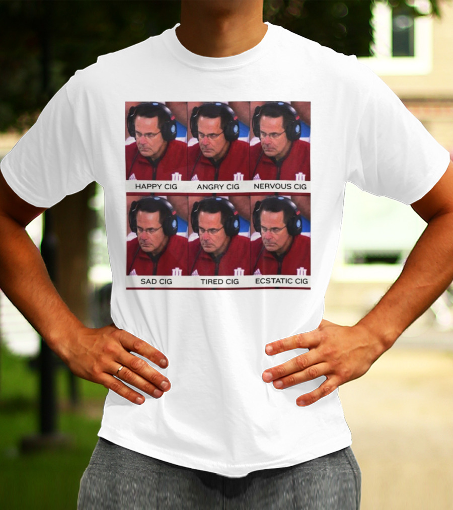 Coach Cignetti Happy Angry Nervous Sad Tired Ecstatic Meme T-Shirt