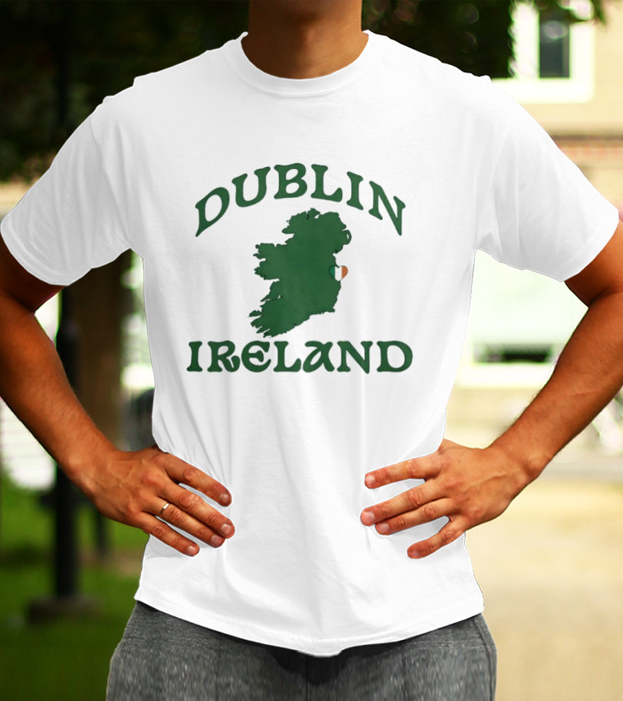 Dublin Ireland Map St Patrick's Day Irish Charm T-Shirt