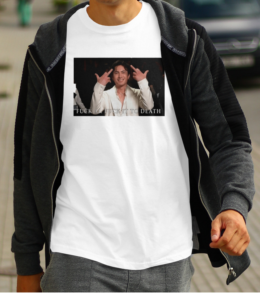 Hudson Williams Fuck AI Fuck It To Death Middle Finger Gesture T-Shirt
