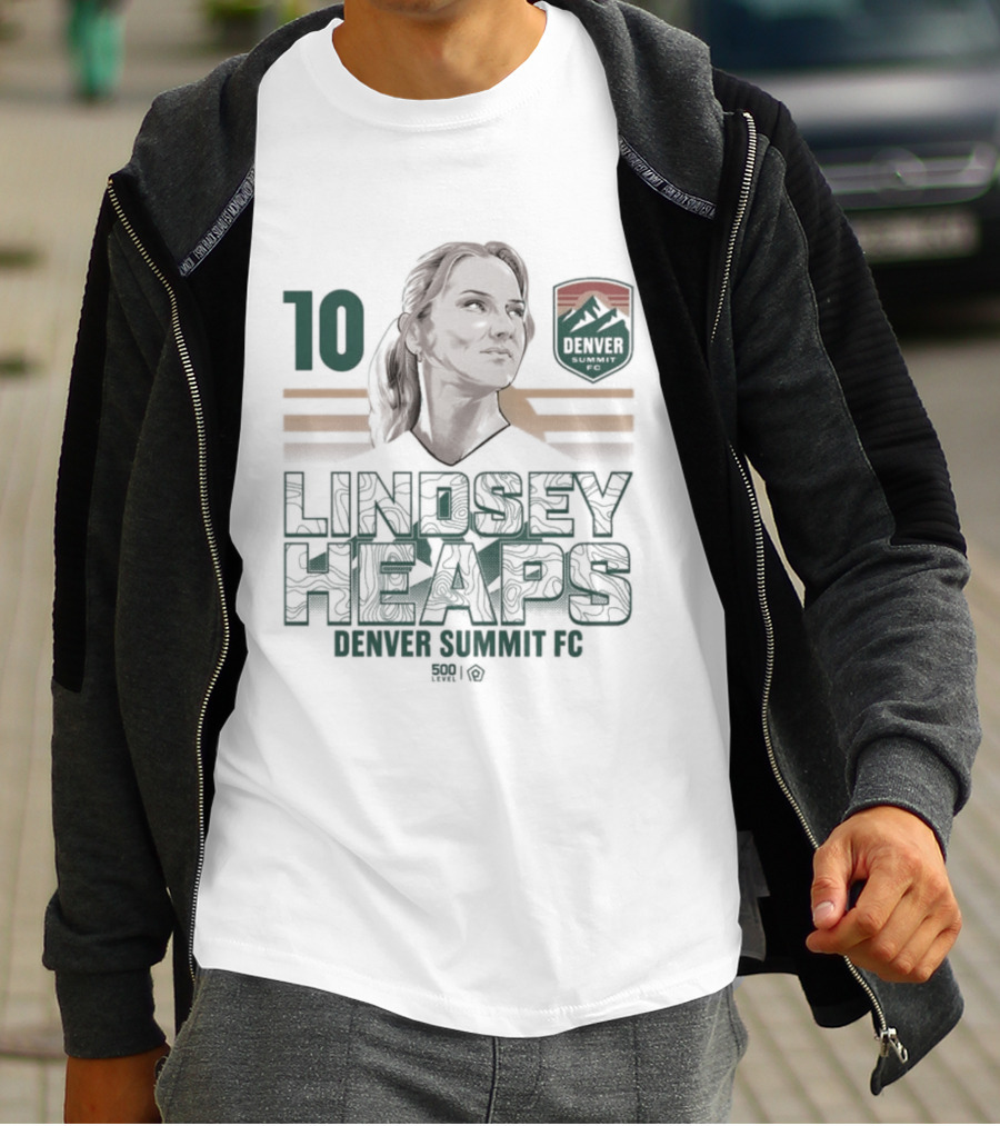 Lindsey Heaps 10 Denver Summit FC Vector T-Shirt