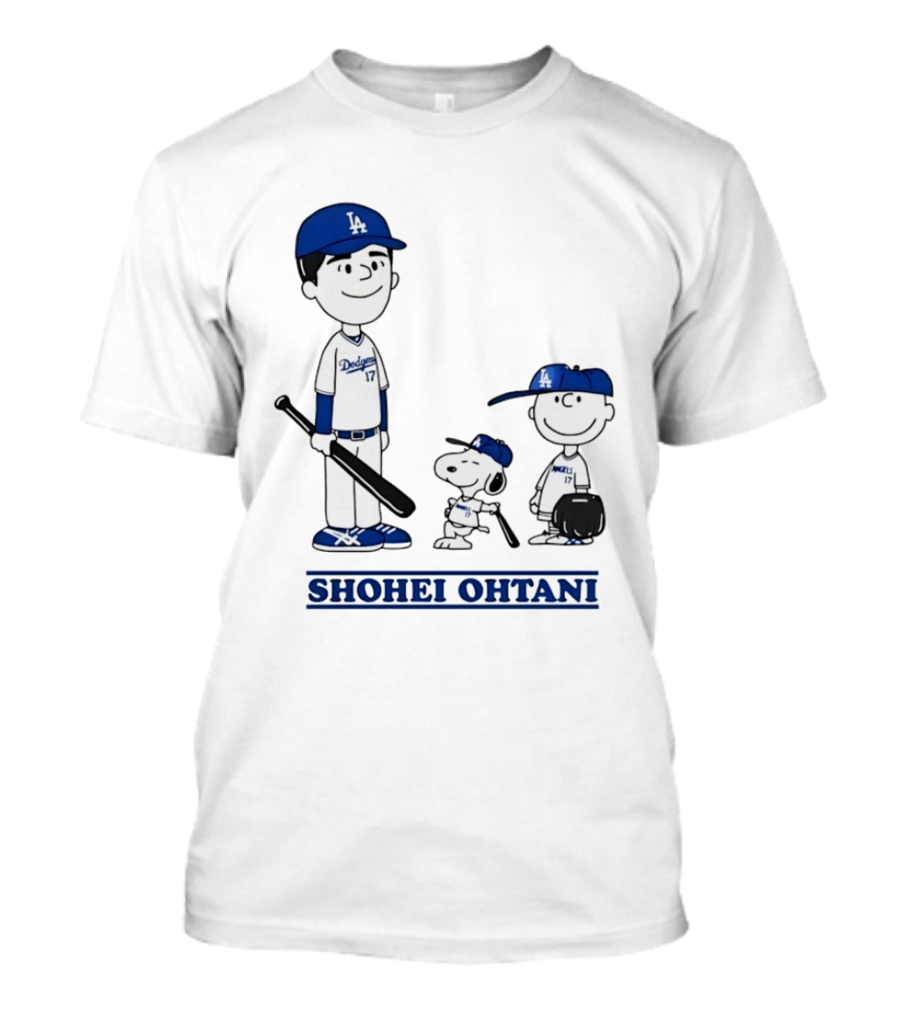 Snoopy Shohei Ohtani Los Angeles Dodgers Baseball Peanuts T-Shirt