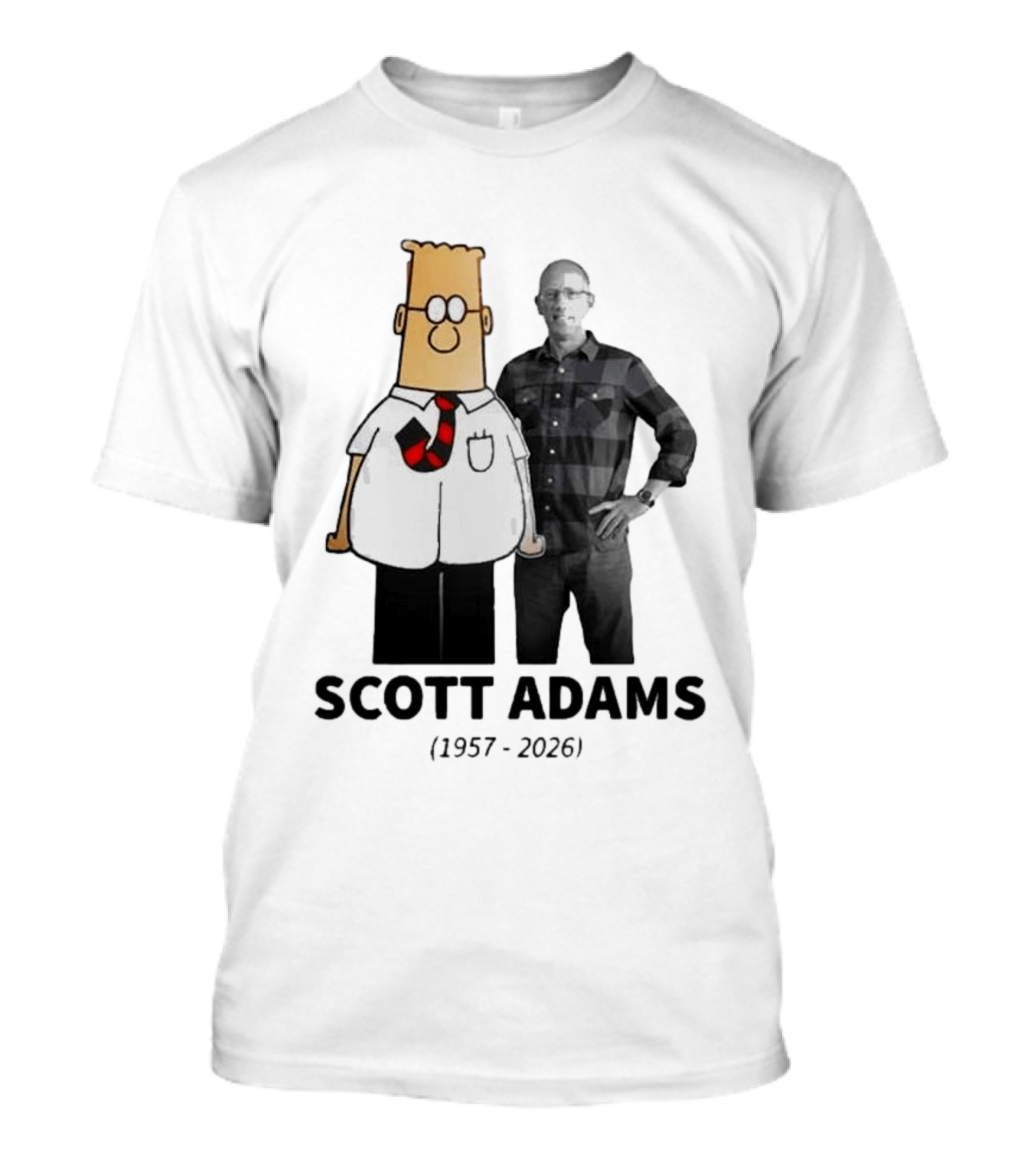 Scott Adams 1957 2026 Cartoon T-Shirt