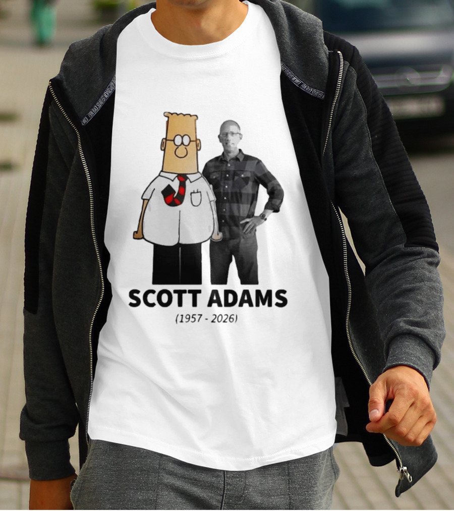 Scott Adams 1957 2026 Cartoon T-Shirt