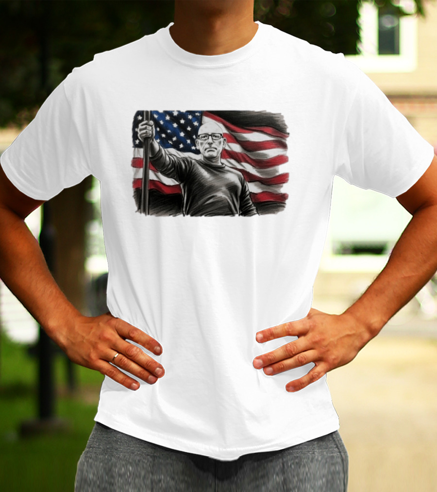 Scott Adams Holding American Flag Patriotic T-Shirt