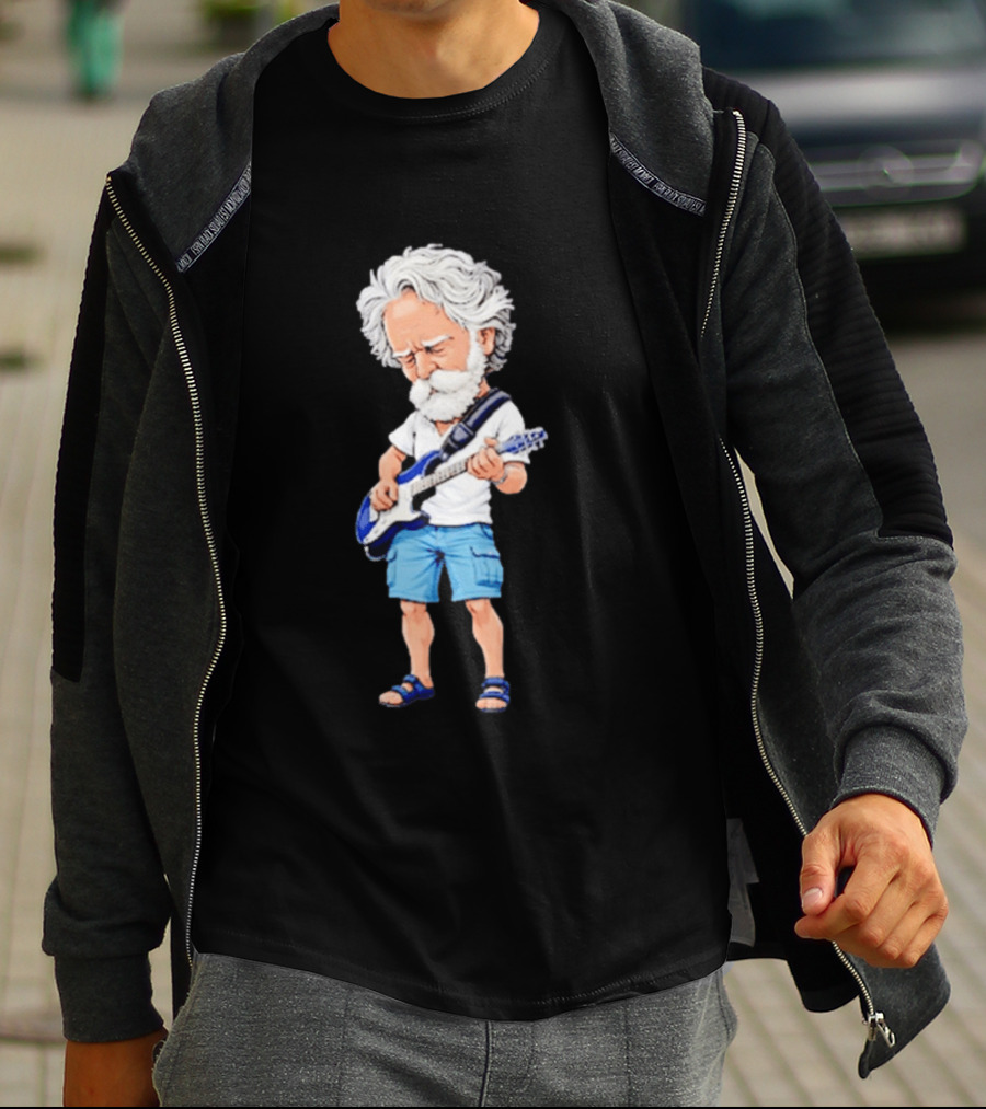 Bob Weir Guitar Character Playing Electric Guitar T-Shirt
