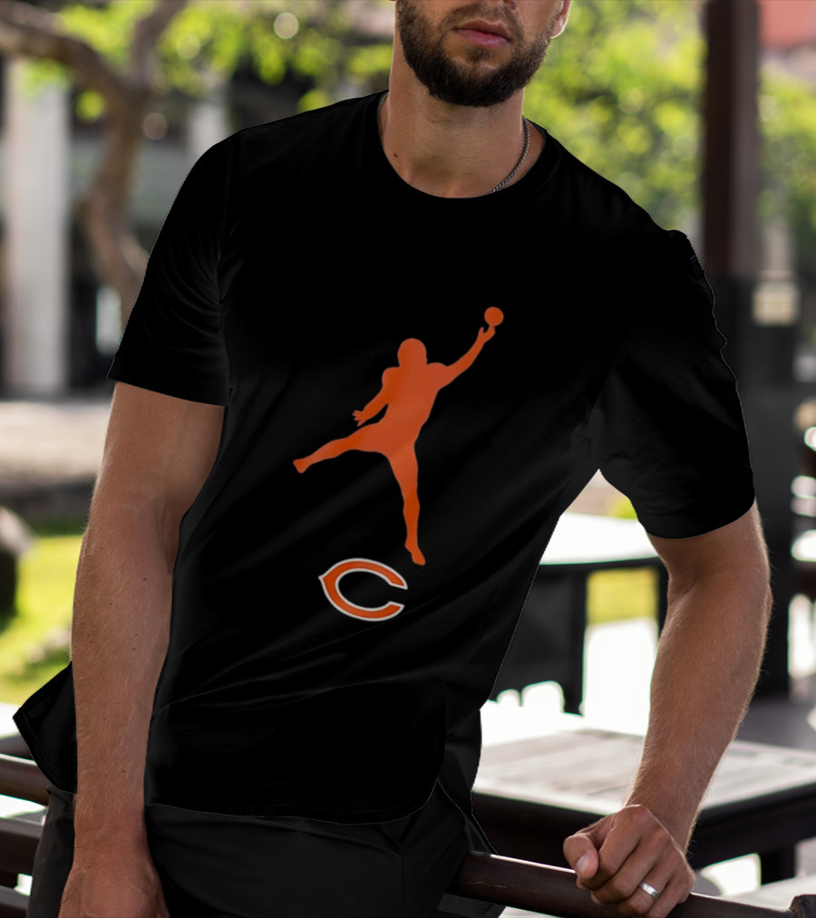Caleb Williams The Iceman Chicago Jump Pass Football T-Shirt